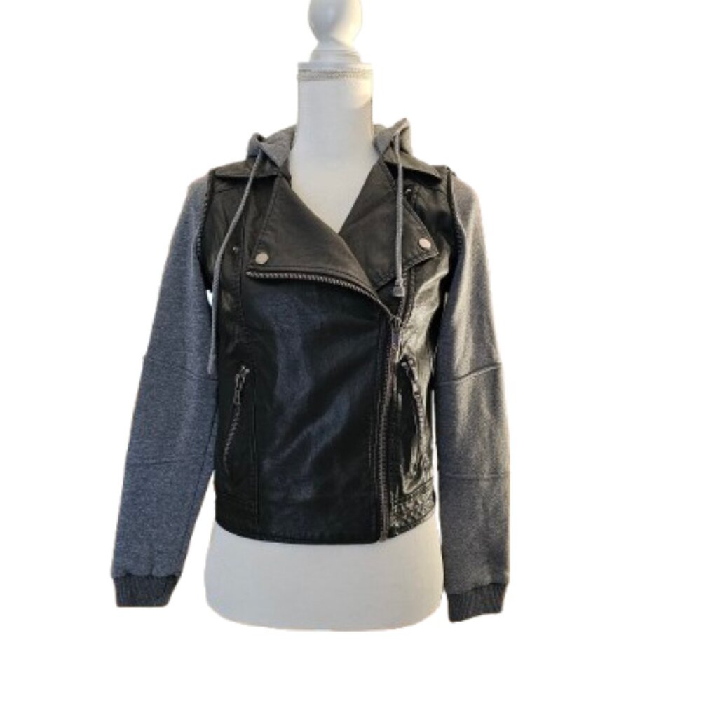 JOLT WOMEN BIKER HOODED JACKET - SIZE XS